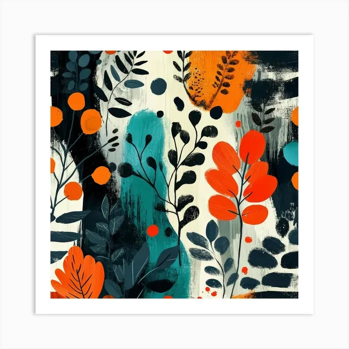 Abstract Floral Pattern 10 Art Print by si9nzation