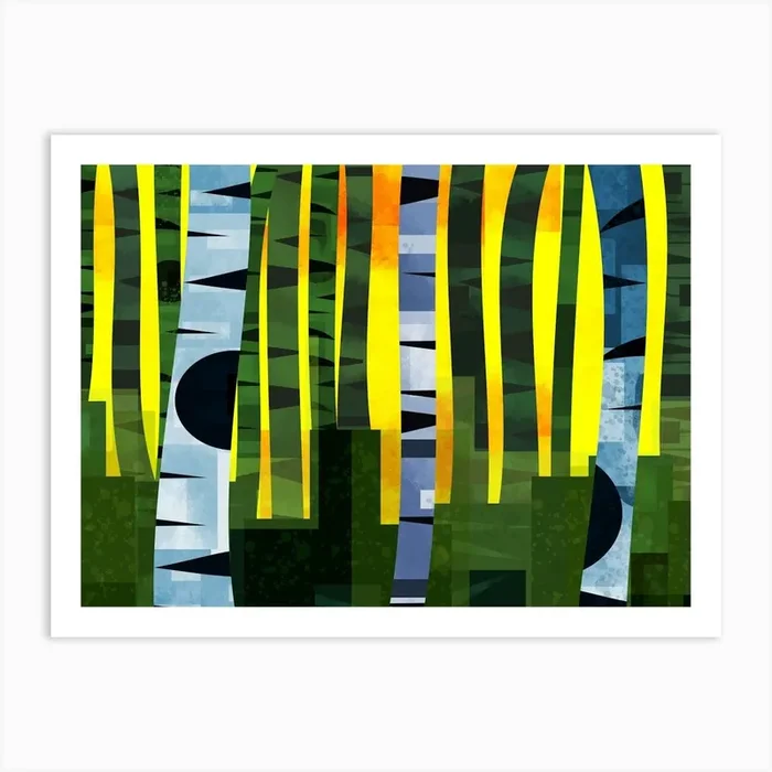 Abstract Forest Art Print by Andrew Hitchen