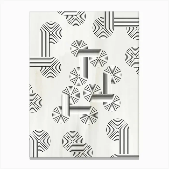Abstract Geometric Pattern Canvas Print by Henri Matisse Style Prints
