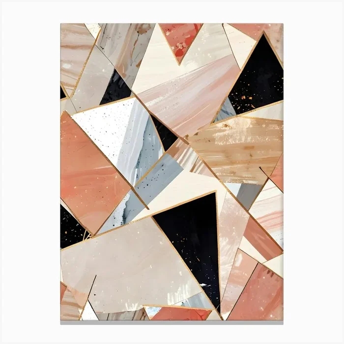 Abstract Geometric Wallpaper Canvas Print by markoadamo