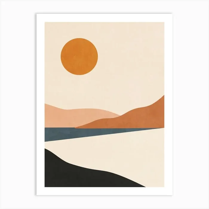 Abstract Landscape – c01 Art Print by My Favorite Arts