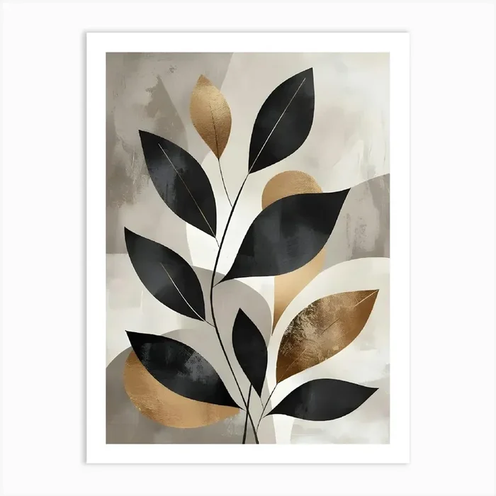 Abstract Leaves Canvas Art 2 Art Print by Art shop