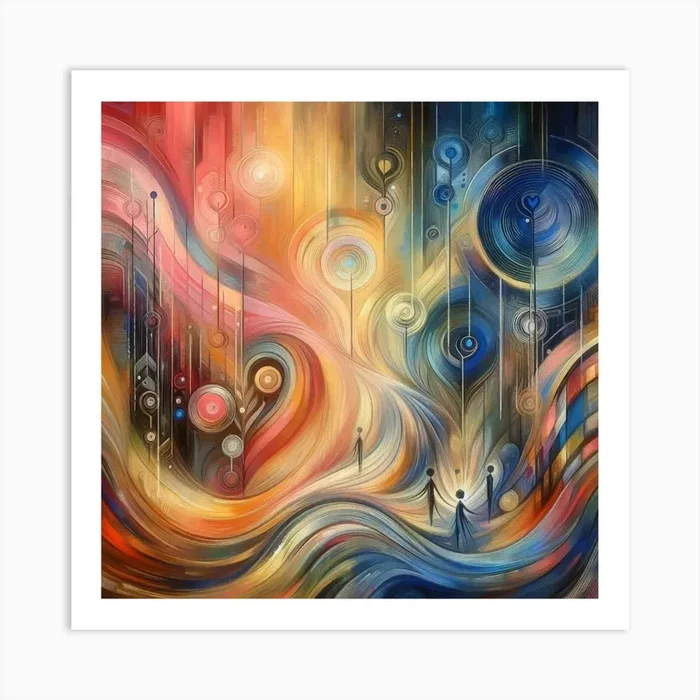 Abstract Painting Art Print by HaithemSoftThreads