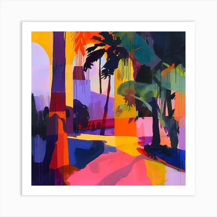 Abstract Park Collection Balboa Park San Diego 2 Art Print by Hue Horizons Art Prints