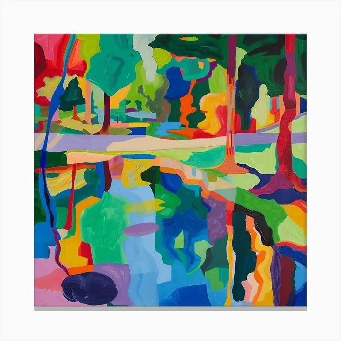 Abstract Park Collection City Park New Orleans 3 Canvas Print by Hue Horizons Art Prints