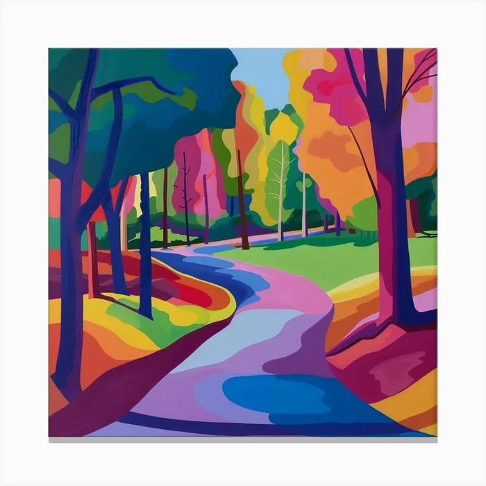 Abstract Park Collection Crystal Palace Park London 2 Canvas Print by Hue Horizons Art Prints