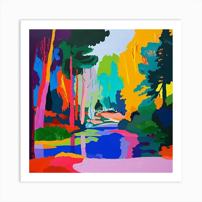 Abstract Park Collection El Retiro Park Madrid Spain 2 Art Print by Hue Horizons Art Prints