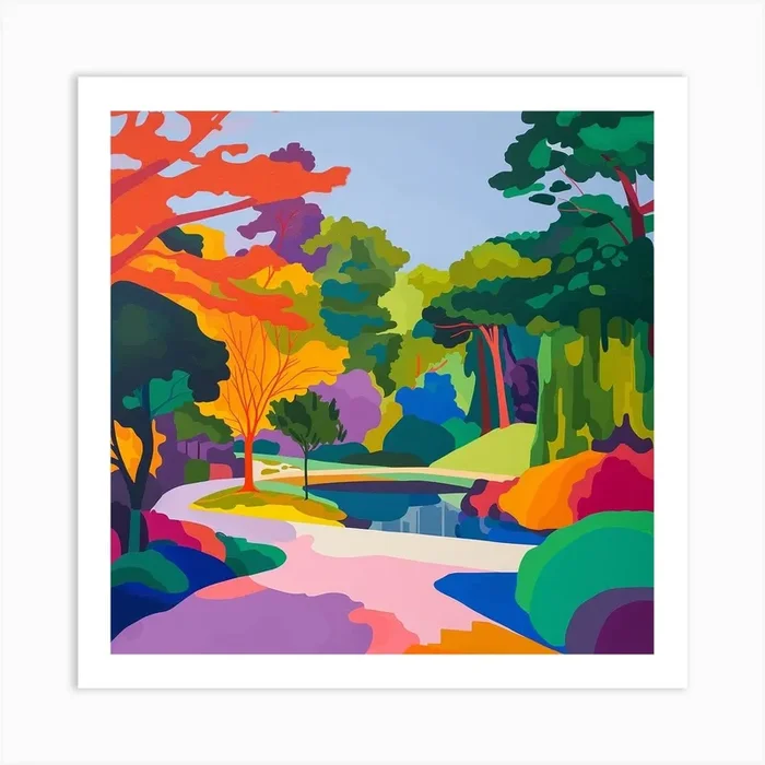 Abstract Park Collection Ibirapuera Park Lisbon Portugal 1 Art Print by Hue Horizons Art Prints