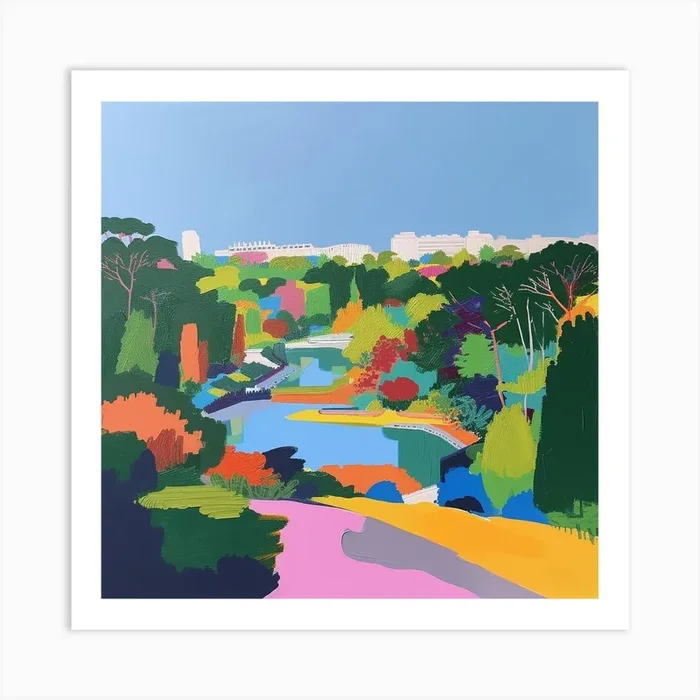 Abstract Park Collection Parc De La Vilette Paris 4 Art Print by Hue Horizons Art Prints