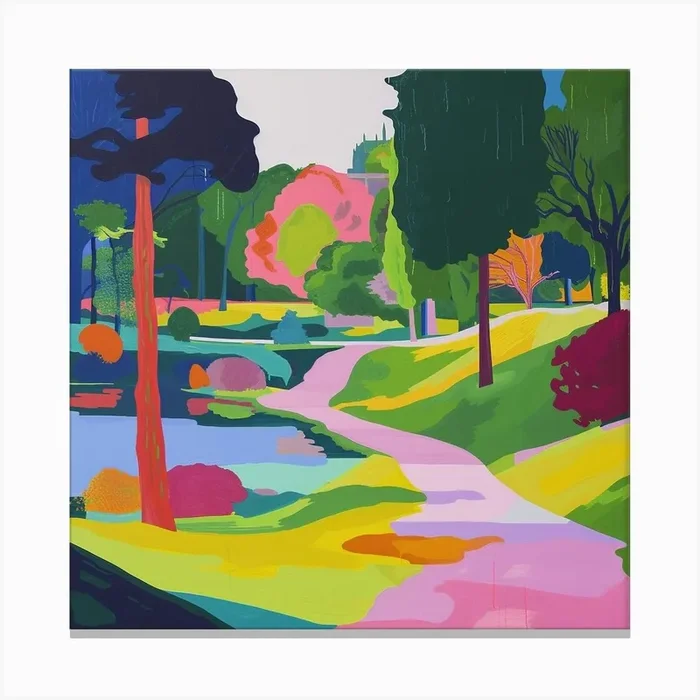 Abstract Park Collection Parc Des Buttes Chaumont Paris 7 Canvas Print by Hue Horizons Art Prints
