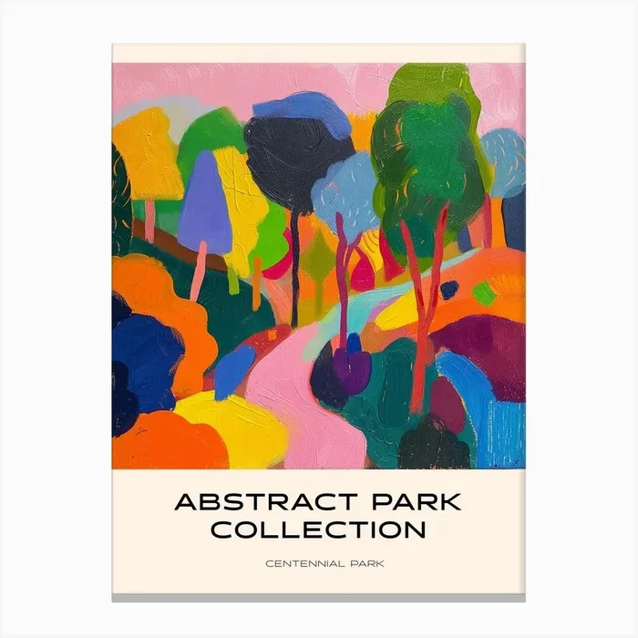 Abstract Park Collection Poster Centennial Park Sydney 3 Canvas Print by Hue Horizons Art Prints