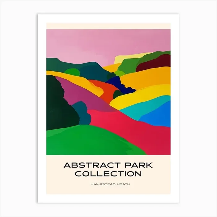 Abstract Park Collection Poster Hampstead Heath London 2 Art Print by Hue Horizons Art Prints