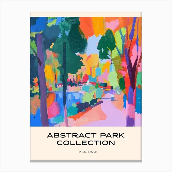 Abstract Park Collection Poster Hyde Park London 2 Canvas Print by Hue Horizons Art Prints