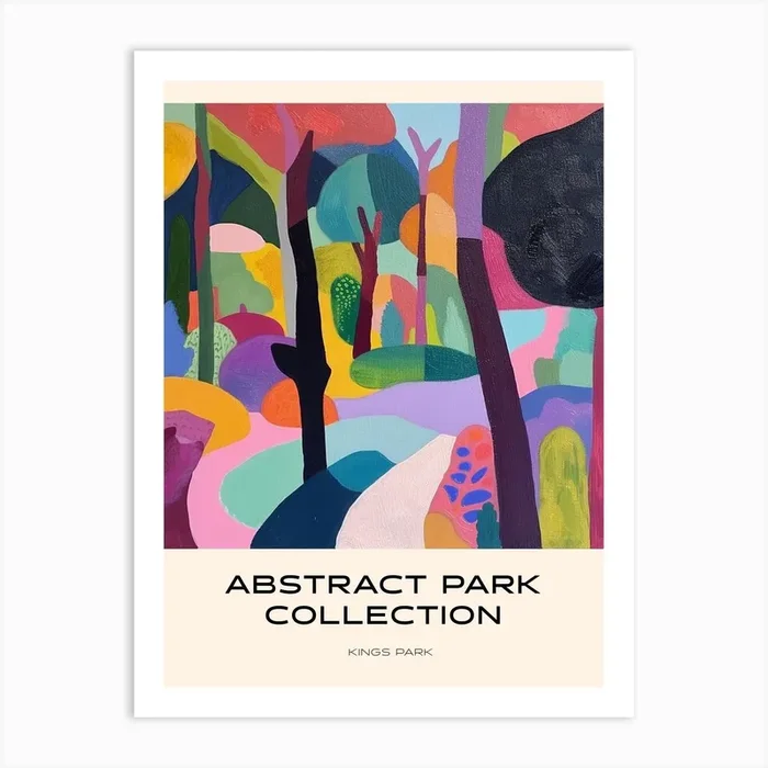 Abstract Park Collection Poster Kings Park Perth Australia 1 Art Print by Hue Horizons Art Prints