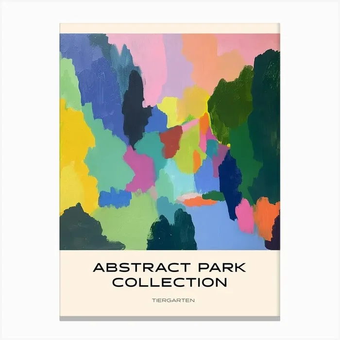 Abstract Park Collection Poster Tiergarten Berlin 2 Canvas Print by Hue Horizons Art Prints