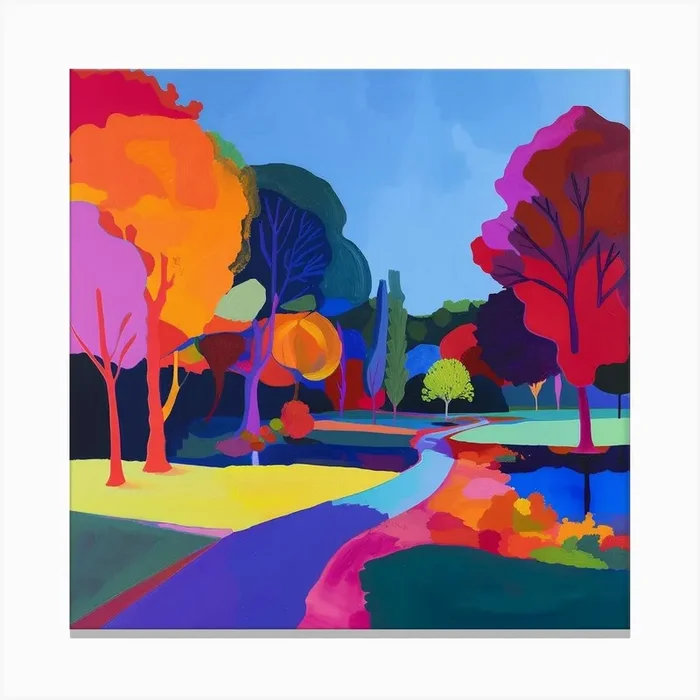 Abstract Park Collection Victoria Park London 2 Canvas Print by Hue Horizons Art Prints
