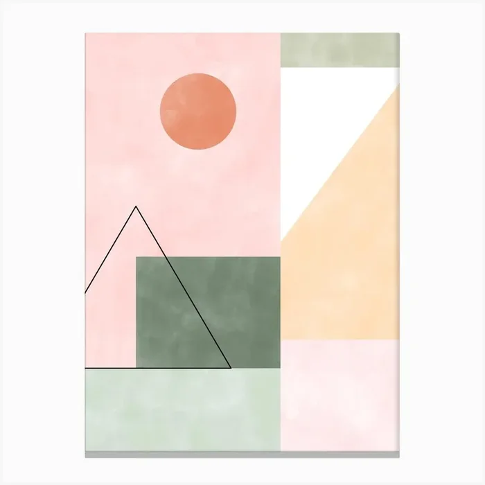 Abstract Pastel Landscape No.1 Canvas PrintTP by The Print Republic
