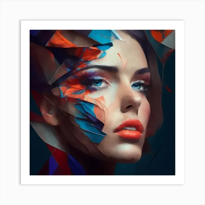 Abstract Portrait Art Print by Artful Expressions