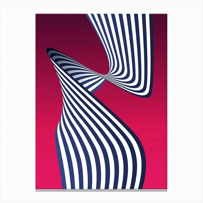 Abstract Striped Pattern Canvas Print by BadrBrand