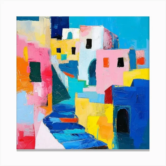 Abstract Travel Collection Algeria 6 Canvas Print by Hue Horizons Art Prints