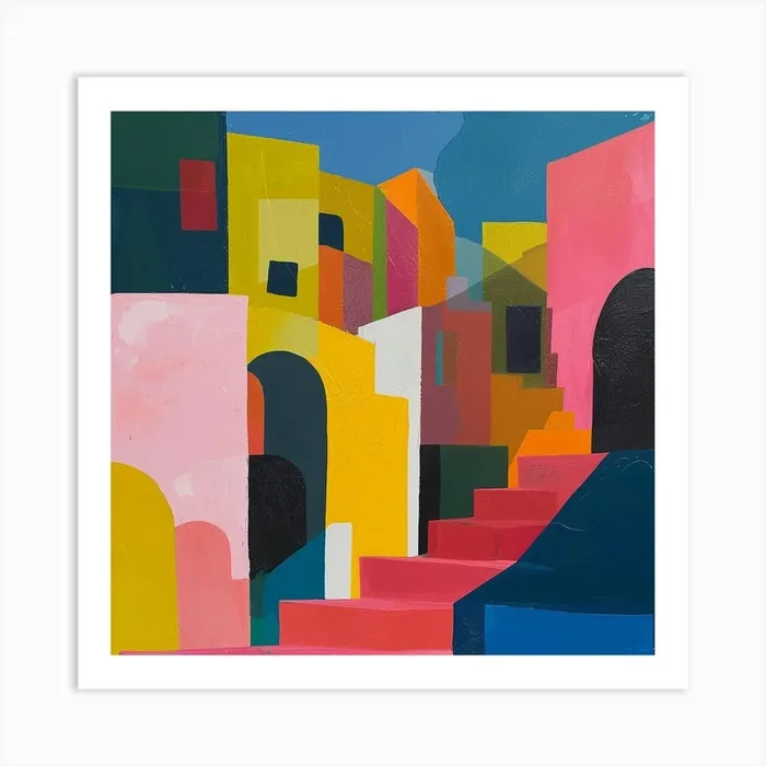 Abstract Travel Collection Algeria 8 Art Print by Hue Horizons Art Prints