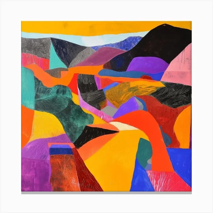Abstract Travel Collection Angola 3 Canvas Print by Hue Horizons Art Prints