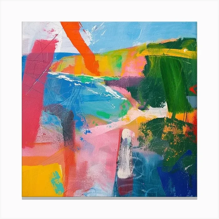 Abstract Travel Collection Antigua Barbuda 5 Canvas Print by Hue Horizons Art Prints