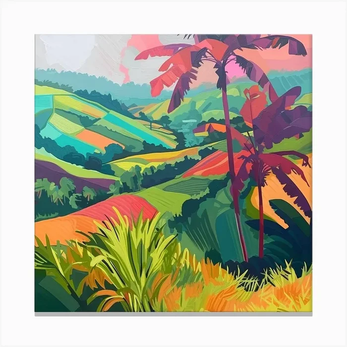 Abstract Travel Collection Bali Indonesia 2 Canvas Print by Hue Horizons Art Prints