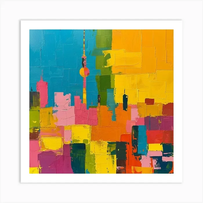 Abstract Travel Collection Berlin Germany 2 Art Print by Hue Horizons Art Prints
