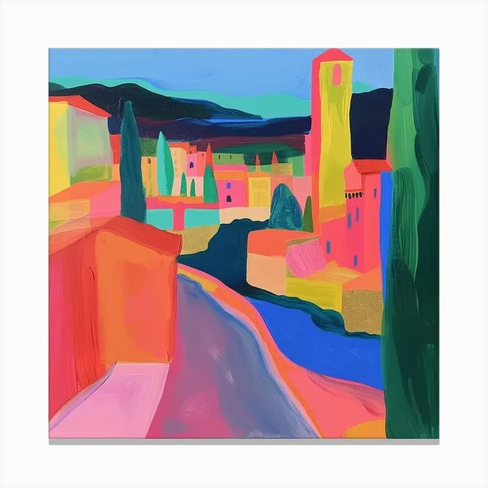 Abstract Travel Collection Florence Italy 3 Canvas Print by Hue Horizons Art Prints