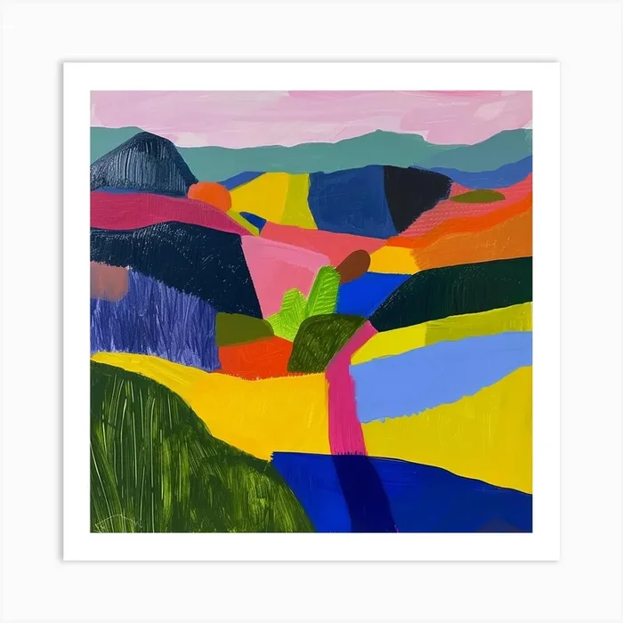 Abstract Travel Collection Georgia 4 Art Print by Hue Horizons Art Prints