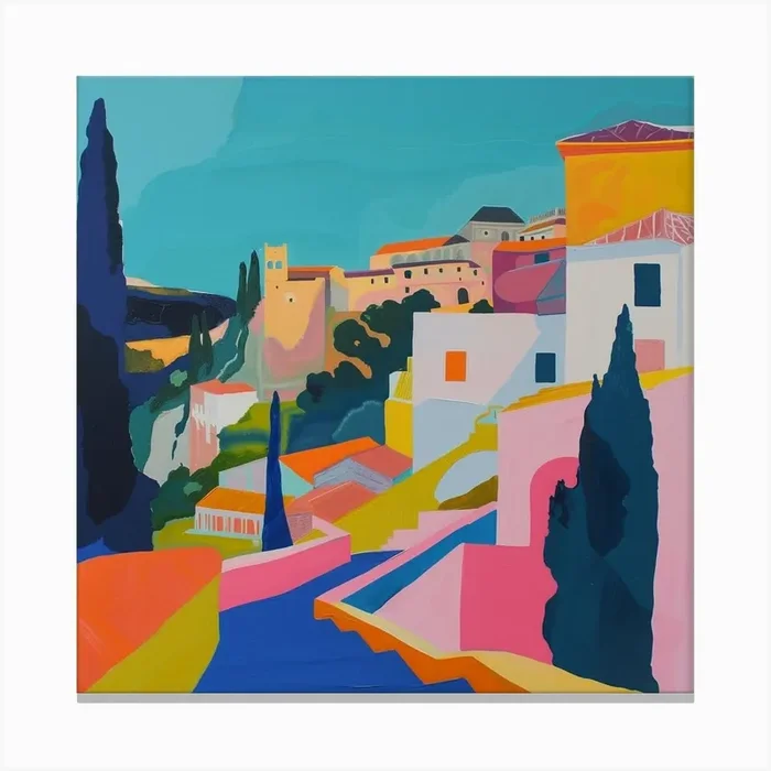 Abstract Travel Collection Granada Spain 2 Canvas Print by Hue Horizons Art Prints