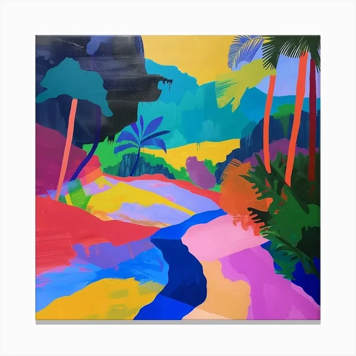 Abstract Travel Collection Guadeloupe 1 Canvas Print by Hue Horizons Art Prints