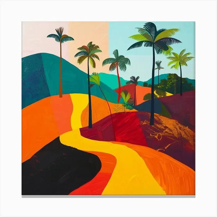 Abstract Travel Collection Guyana 1 Canvas Print by Hue Horizons Art Prints