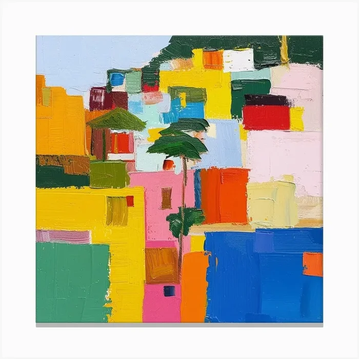 Abstract Travel Collection Hanoi Vietnam 1 Canvas Print by Hue Horizons Art Prints