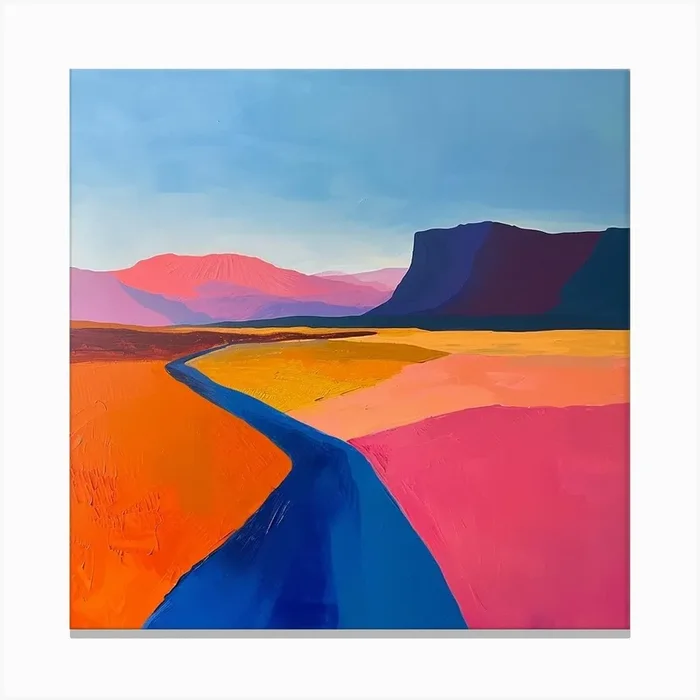 Abstract Travel Collection Iceland 1 Canvas Print by Hue Horizons Art Prints