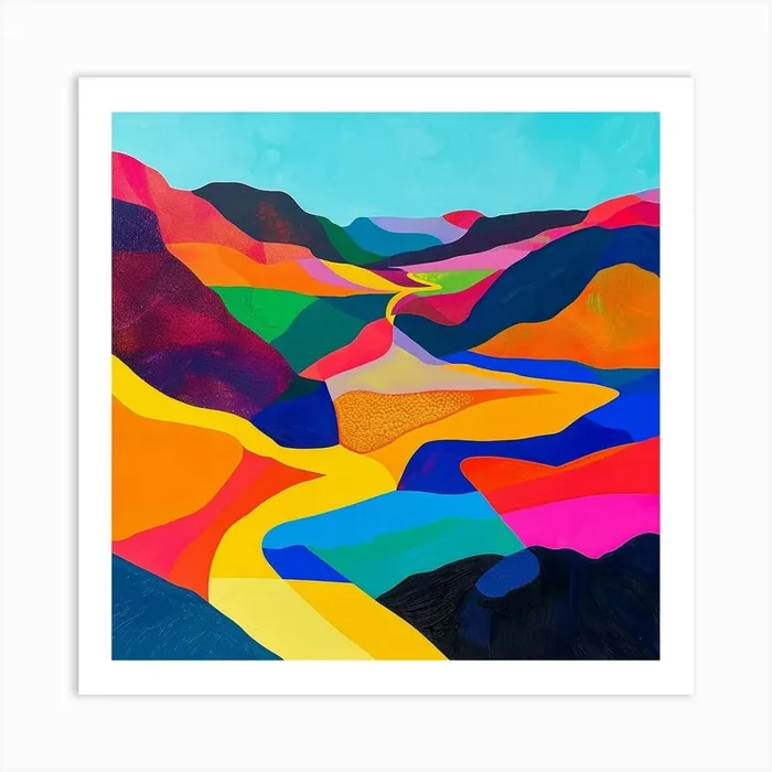 Abstract Travel Collection Kyrgyzstan 9 Art Print by Hue Horizons Art Prints