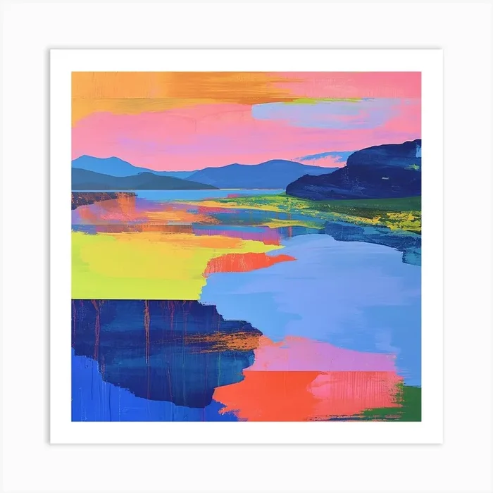 Abstract Travel Collection Lake Titicaca Bolivia Peru 2 Art Print by Hue Horizons Art Prints
