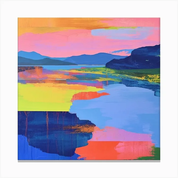 Abstract Travel Collection Lake Titicaca Bolivia Peru 2 Canvas Print by Hue Horizons Art Prints