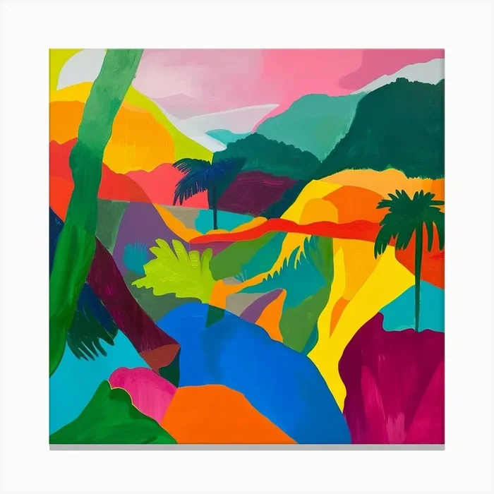 Abstract Travel Collection Manuel Antonio Costa Rica 1 Canvas Print by Hue Horizons Art Prints