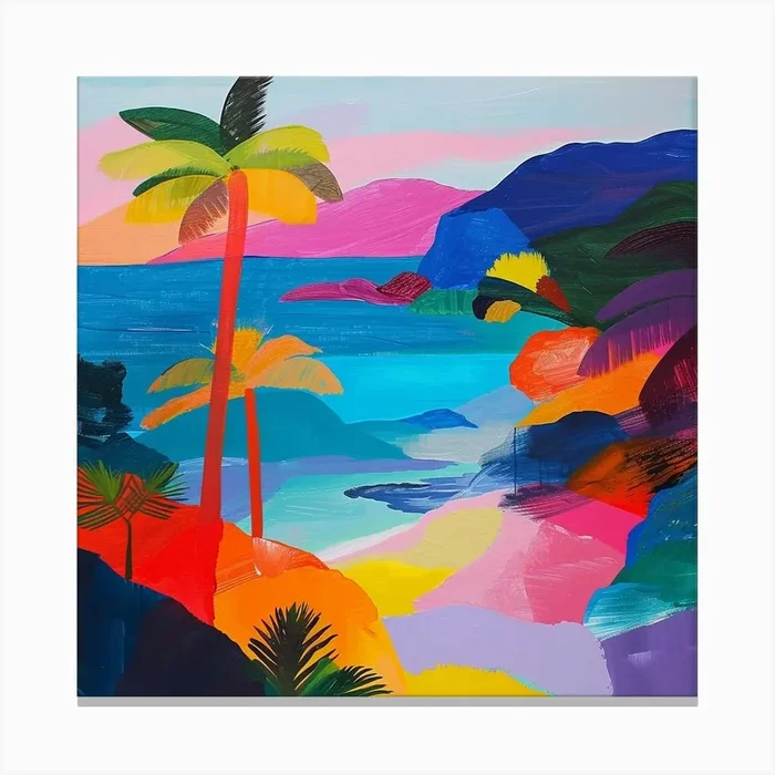 Abstract Travel Collection Pacific Islands 2 Canvas Print by Hue Horizons Art Prints