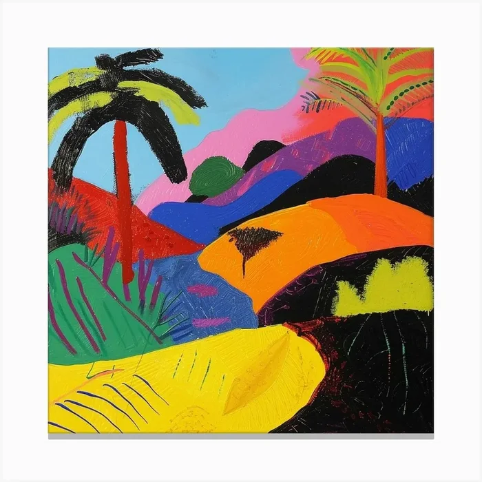Abstract Travel Collection Papua New Guinea 1 Canvas Print by Hue Horizons Art Prints