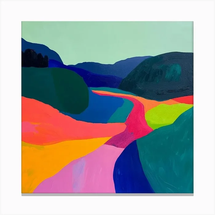 Abstract Travel Collection Poland 1 Canvas Print by Hue Horizons Art Prints