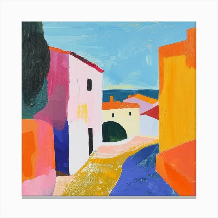 Abstract Travel Collection Portugal 2 Canvas Print by Hue Horizons Art Prints