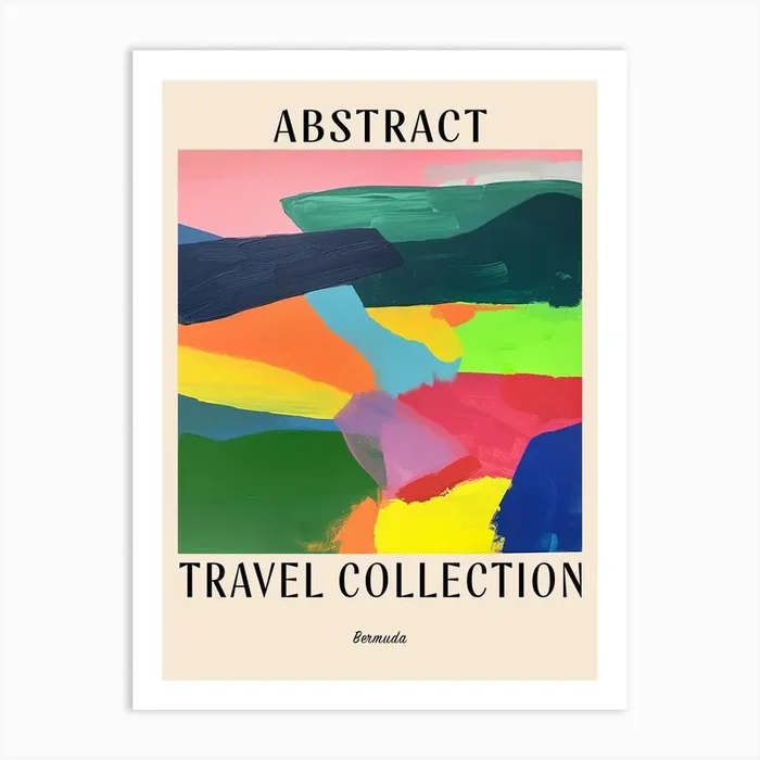 Abstract Travel Collection Poster Bermuda 6 Art Print by Hue Horizons Art Prints