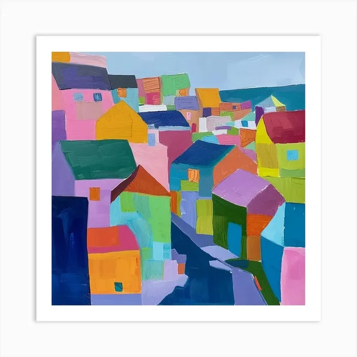 Abstract Travel Collection Reykjavik Iceland 6 Art Print by Hue Horizons Art Prints