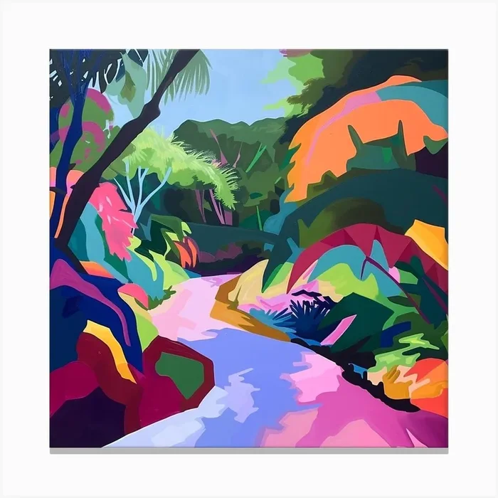 Abstract Travel Collection Singapore 6 Canvas Print by Hue Horizons Art Prints