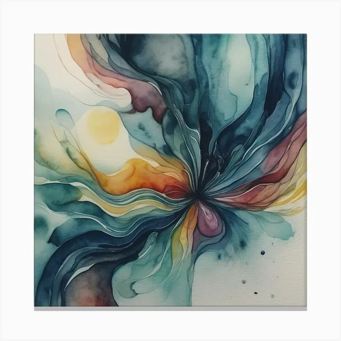 Abstract Watercolor Painting Canvas PrintB by blush