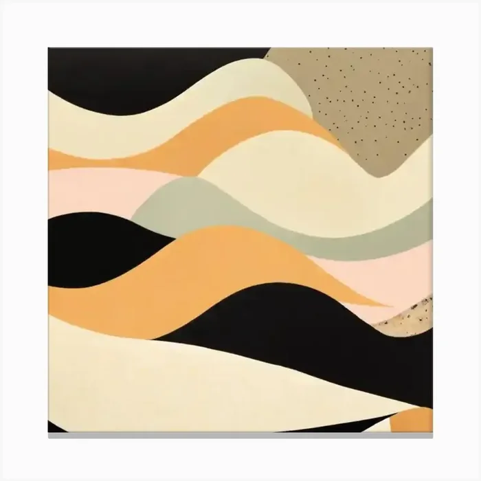 Abstract Wave Painting Canvas Print by Super_Art
