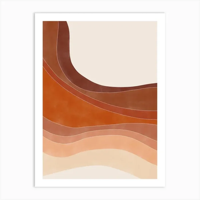 Abstract Wavy Pattern Art PrintTP by The Print Republic